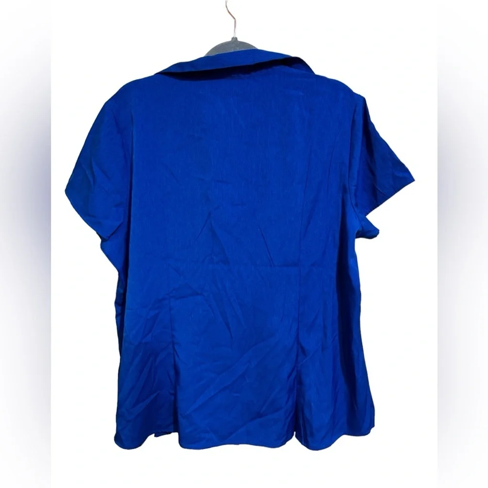 Cato Royal blue button down top women’s size 18/20 NWT - Picture 4 of 7